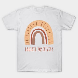 Radiate Positivity Rainbow Pastel Colors T-Shirt